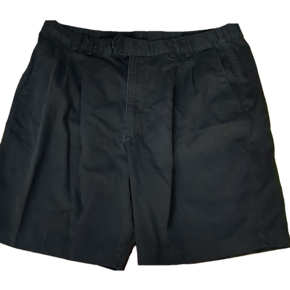 BUGLE boy original black chino pleated shorts size 38W big and tall - Picture 1 of 5